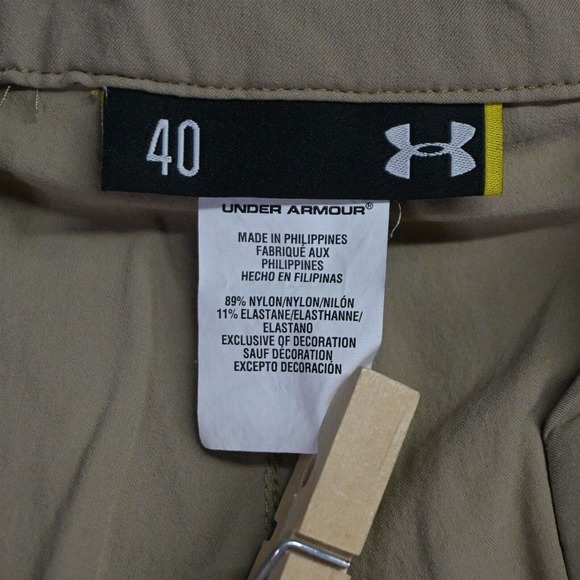 Under armour 40‎ x 9" Khaki 1201015 Bent Grass Golf Shorts - Picture 4 of 7